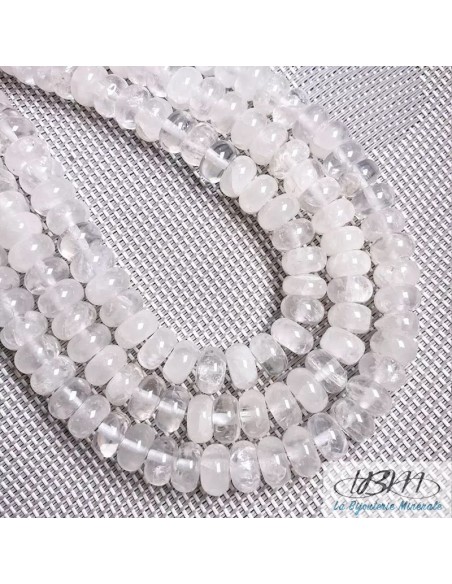 Lot de rondelles de perles en pierres naturelles de Cristal de roche par La Bijouterie Minérale