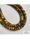 Lot de rondelles de perles en pierres naturelles d'Oeil de tigre par La Bijouterie Minérale
