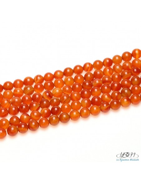 Lot de perles de Pierres naturelles de Cornaline haute qualité de La Bijouterie Minérale