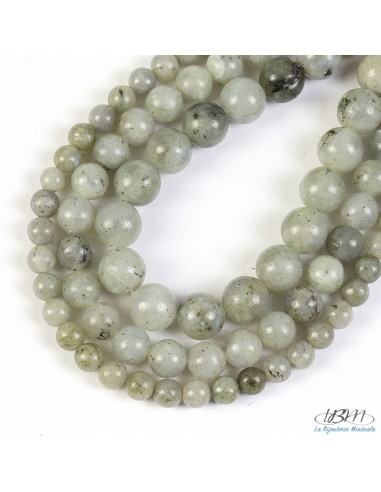 Lot de perles de Labradorite Grises Claires Naturelles par La Bijouterie Minérale