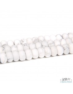 Lot de perles rondelle matte de Howlite Naturelle par La Bijouterie Minérale
