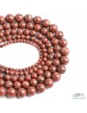 Lot de perles de pierres naturelles de Jaspe Sesame Rouge Par La Bijouterie Minérale