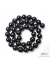 Lot de perles naturelles d'Onyx (agate noire) par La Bijouterie Minérale