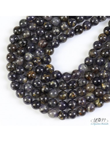 Lot de perles naturelles de Iolite par La Bijouterie Minérale