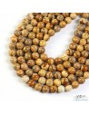 Lot de perles de 8mm en jaspe paysage naturel de La Bijouterie Minérale