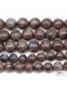 Lot de perles de pierres naturelles de Labradorite Café de Chine de La Bijouterie Minérale