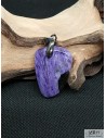 Rare Pendentif en Charoite de Russie bélière bronze par La Bijouterie Minérale