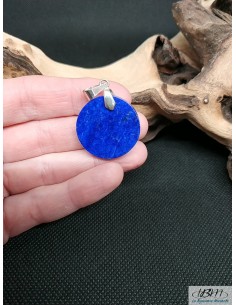 Pendentif Rond en Lapis-Lazuli d'Afghanistan de La Bijouterie Minérale