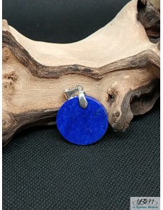 Pendentif Rond en Lapis-Lazuli d'Afghanistan de La Bijouterie Minérale 2