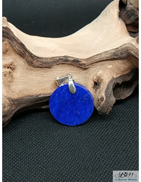 Pendentif Rond en Lapis-Lazuli d'Afghanistan par La Bijouterie Minérale