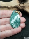 Pendentif en agate mousse naturelle forme goutte d'eau de La Bijouterie Minérale