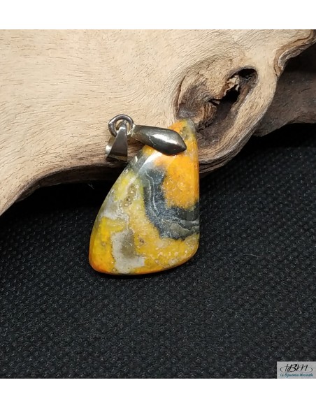 Pendentif jaspe Bumble bee ou Jaspe Bourbon Par La Bijouterie Minérale