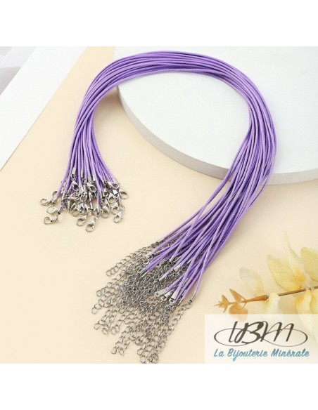 copy of Cordon en coton ciré noir 45 cm