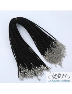 Cordon en coton ciré noir 45 cm 2