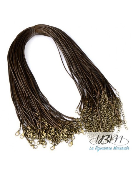 copy of Cordon en coton ciré noir 45 cm