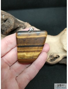 Pendentif œil de tigre par La Bijouterie Minérale