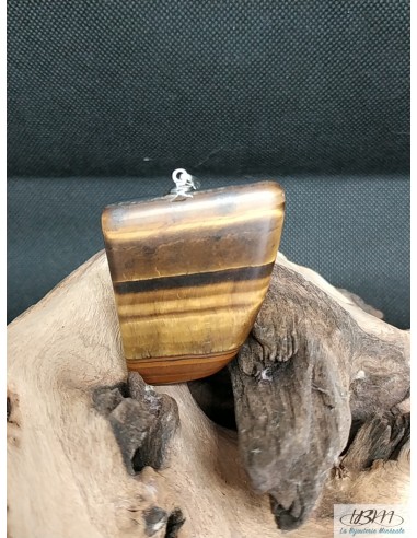 Pendentif œil de tigre par La Bijouterie Minérale