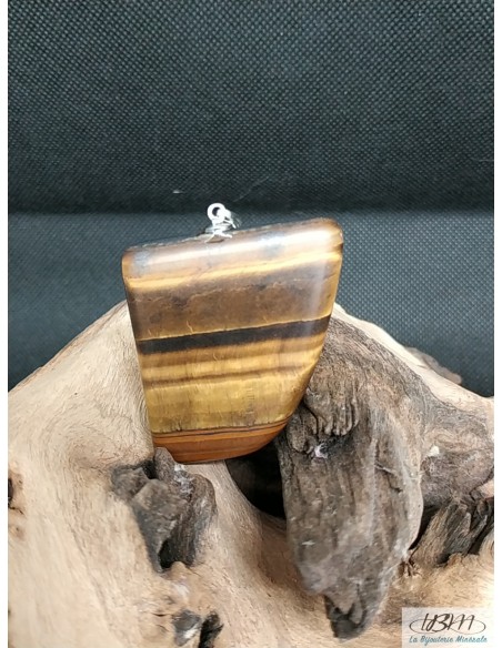 Pendentif œil de tigre par La Bijouterie Minérale