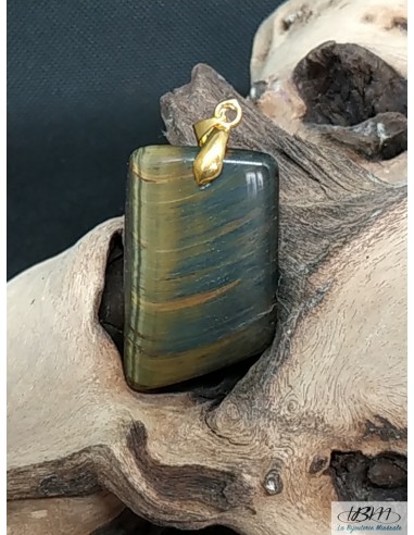 Pendentif en pierre naturelle d'oeil de tigre...