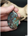 Pendentif en azurite naturelle forme ovale par la Bijouterie Minérale