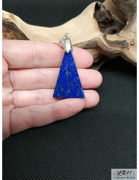 Pendentif en Lapis-Lazuli forme triangle par la Bijouterie Minérale