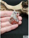Grand pendentif en agate Crazy-lace naturelle forme triangulaire de La Bijouterie Minérale