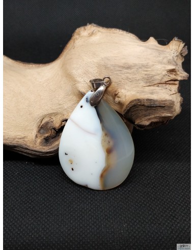 Pendentif en agate du Montana naturelle de La Bijouterie Minérale