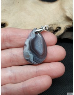 Pendentif en agate naturelle forme goutte d'eau par La Bijouterie Minérale