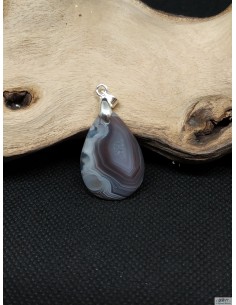 Pendentif en agate naturelle forme goutte d'eau par La Bijouterie Minérale 2
