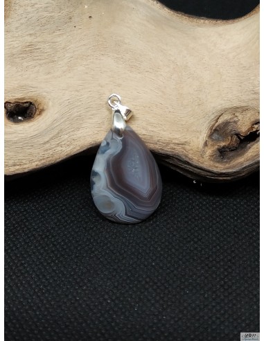 Pendentif en agate naturelle forme goutte d'eau de La Bijouterie Minérale