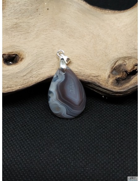 Pendentif en agate naturelle forme goutte d'eau de La Bijouterie Minérale