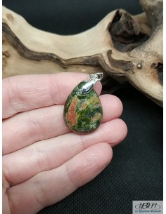 Pendentif en Pierre naturelle d'Unakite 27*40 mm de La Bijouterie Minérale