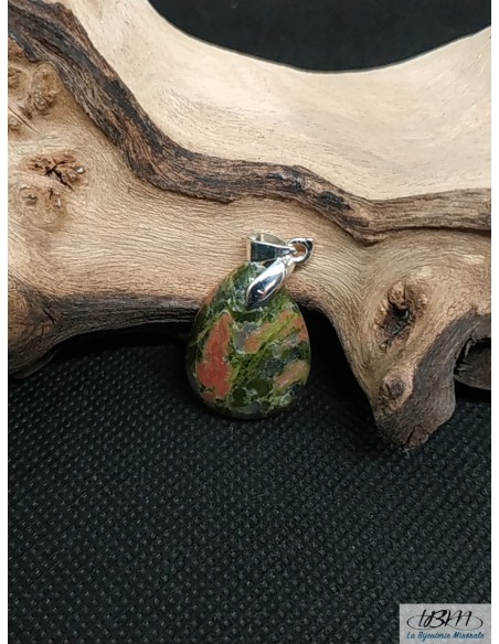 Pendentif en Pierre naturelle d'Unakite 27*40 mm par La Bijouterie Minérale