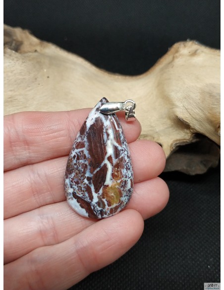 Pendentif en Agate Hongroise naturelle par La Bijouterie Minérale