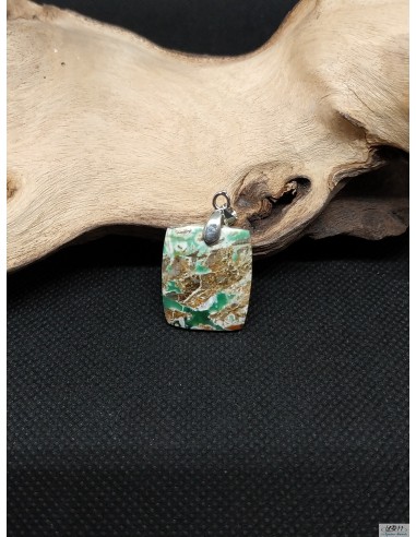 Pendentif en Variscite naturelle rectangle de La Bijouterie Minérale