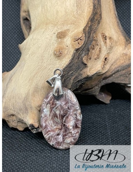 Pendentif en Pietersite rose de 30,7*19,4 mm forme ovale de la bijouterie minérale