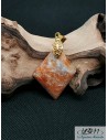 Pendentif en Calcite de Feu orange de 43,8*33,5 mm par La Bijouterie Minérale
