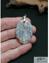 Pendentif en Jaspe gris de 38*35mm forme ovale de La Bijouterie Minérale