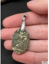 Pendentif en Pyrite de 24,1*18,2 mm finition druze forme ovale de La Bijouterie Minerale