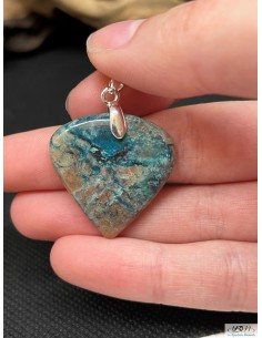 Pendentif en Azurite de 26,4*26 mm de La Bijouterie Minerale 2