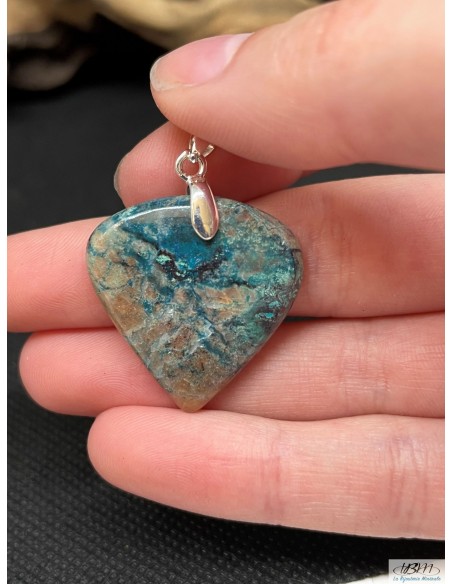 Pendentif en Azurite de 26,4*26 mm de La Bijouterie Minerale