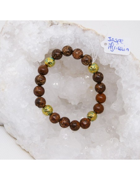 bracelet en jaspe africain • La Bijouterie Minérale