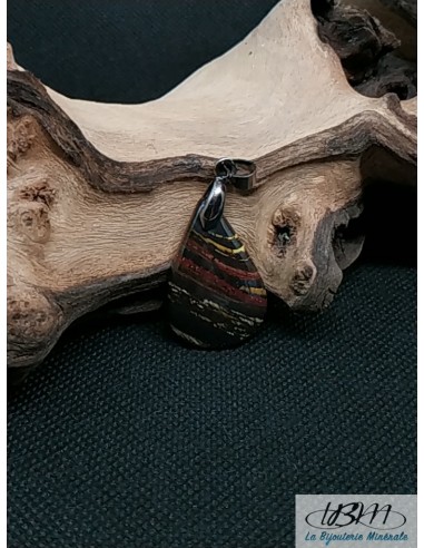 Pendentif en Oeil de fer de 29.4*20 mm en forme de poire de La Bijouterie Minerale