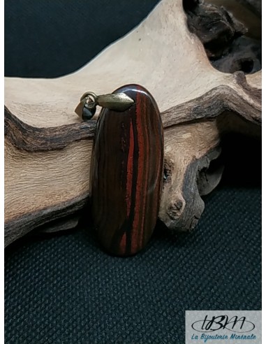 Pendentif en Oeil de fer de 47.2*19.3 mm de La Bijouterie Minerale