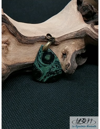 Pendentif jaspe Kambaba de 32,1*25 mm en forme de poire par La Bijouterie Minerale