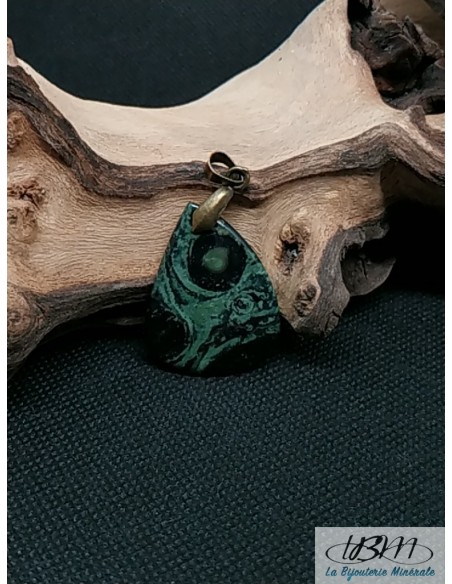 Pendentif jaspe Kambaba de 32,1*25 mm en forme de poire par La Bijouterie Minerale