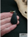 Pendentif en Shungite de 41*20.9 mm de forme goutte d'eau de La Bijouterie Minerale