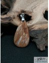 Pendentif en Scolécite marron de 44.5*24 mm forme goutte d'eau de La Bijouterie Minerale