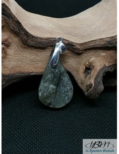 Pendentif en Labradorite de 30,6*19,7 mm de forme goute d'eau druze de La Bijouterie Minerale 2