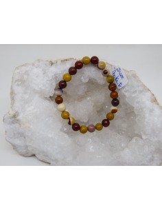Bracelet en jaspe mookaite • La Bijouterie Minérale